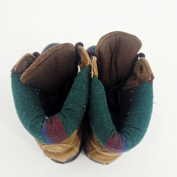 Northwest Territory ThermoLite Leather Suede Duck Boot Black Tan Rubber Womens 5 - Picture 5 of 11